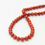 Gemstone Bead - Smooth Round 08MM RED JASPER