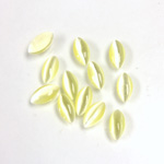 Fiber-Optic Cabochon - Navette 08x4MM CAT'S EYE YELLOW