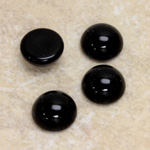 Glass Medium Dome Cabochon - Round 13MM JET