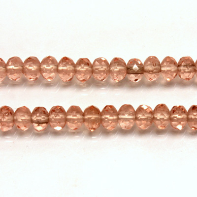 Czech Glass Fire Polish Bead - Rondelle Donut 05x3MM ROSALINE