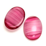 Glass Medium Dome Cabochon - Oval 25x18MM PORPHYR ROSE