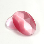 Fiber-Optic Flat Back Cabochon - Rauten Rose Oval 25x18MM CAT'S EYE LT PINK
