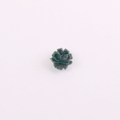 Plastic Carved No-Hole Flower - Rosebud 06.5MM MATTE JET