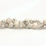 Gemstone Bead - Faceted Round 08MM WHITE HOWLITE