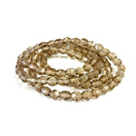 Glass Fire Polish Bead - Round 04MM BLACK DIAMOND