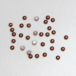 Glass Medium Dome Cabochon Pearl Spray Finish - Round 03MM DARK BROWN