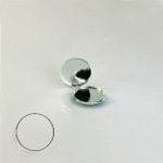 Glass Flat Back Foiled Mirror - Round 08MM CRYSTAL