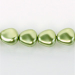Czech Glass Pearl Bead - Potato 16x14MM DARK OLIVE 70458