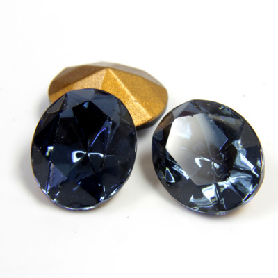 Swarovski Crystal Foiled Point Back Tin Table Cut (TTC) Fancy Stone - Oval 12x10MM MONTANA