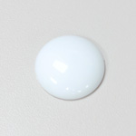 Plastic Flat Back Opaque Cabochon - Round 25MM CHALKWHITE