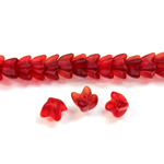 Czech Pressed Glass Bead - Cap 06MM MATTE RUBY