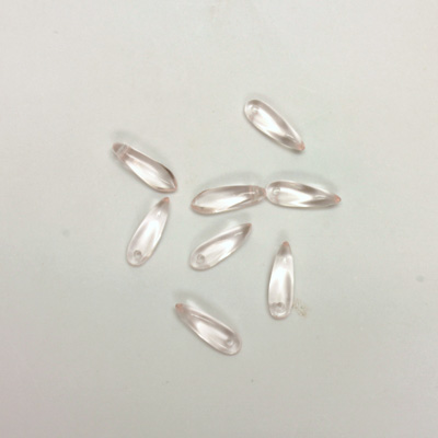 Czech Pressed Glass Pendant - Spear 11x3MM ROSALINE