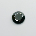 Glass Glat Back Rose Cut Stone - Round 13MM HEMATITE