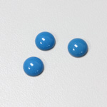 Plastic Flat Back Opaque Cabochon - Round 09MM BRIGHT BLUE