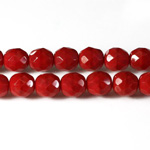 Czech Glass Fire Polish Bead - Round 08MM CHERRY RED