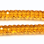 Czech Glass Fire Polished Bead - Rondelle 08x4MM TOPAZ