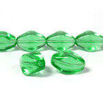 Czech Pressed Glass Bead - Lantern 16x13MM PERIDOT