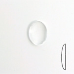 Plastic Low Dome Cabochon - Oval 18x13MM CRYSTAL