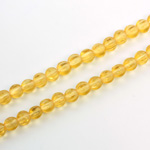 Czech Pressed Glass Bead - Melon Ribbed Round 5MM TOPAZ