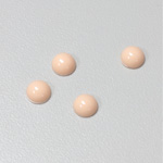 Plastic Flat Back Opaque Cabochon - Round 07MM ANGEL SKIN CORAL