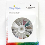 Asfour Crystal Flat Back Chaton Rose - SS08 BLING NAILS KIT-12 ASSorted Color