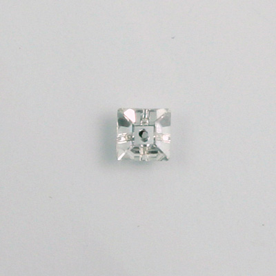 Preciosa Crystal Foiled Flat Back Sew-On 1-Hole Stone - Square 06MM CRYSTAL SMALL PACKS