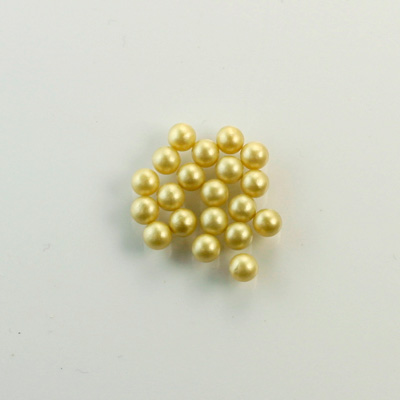 Czech Glass Pearl No-Hole Ball - 2.5MM GOLD 70486