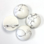 Gemstone Cabochon - Round 15MM WHITE HOWLITE