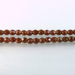 Czech Glass Fire Polish Bead - Round 04MM MOONSTONE RED