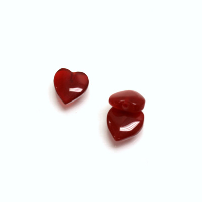Gemstone 1-Hole Heart 08MM CORNELIAN