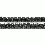 Acrylic Rhinestone Bead with 1MM Hole Resin Base - 08x6MM JET