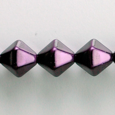 Czech Glass Pearl Bead - Hex/Lantern 12MM AMETHYST 70979
