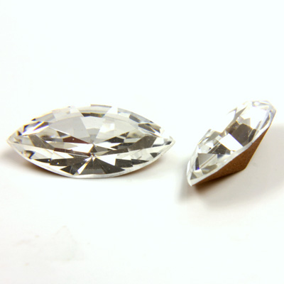 Preciosa Crystal Point Back Fancy Stone - Navette 15x7MM CRYSTAL