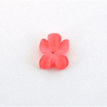 German Plastic Flower with Center Hole - 15x12MM MATTE RUBY