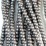 Preciosa Czech Glass Seed Bead - Round 06/0 TERRA COATED JET PEARL 28918