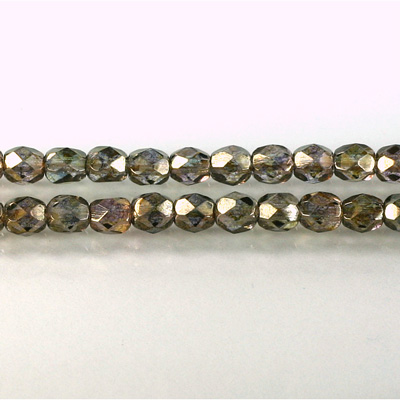Czech Glass Fire Polish Bead - Round 05MM LUMI COATED TAUPE