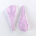 German Plastic Flower with Hole - Trumpet 31x12MM MATTE LT AMETHYST