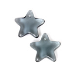 German Pressed Glass Pendant - Smooth Star 15MM MONTANA