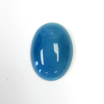 Italian Plastic Flat Back Cabochon - Oval 25x18MM TEAL NUVOLATO (4778)