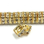 Czech Rhinestone Rondelle - Square 06MM CRYSTAL-RAW