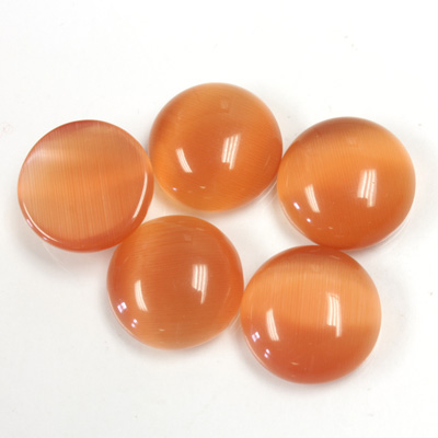 Fiber-Optic Cabochon - Round 13MM CAT'S EYE COPPER