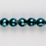 Czech Glass Pearl Bead - Round 06MM PATINA TEAL 84488