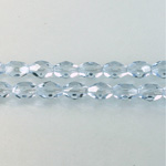 Czech Glass Fire Polish Bead - Oval 07x5MM LT SAPPHIRE