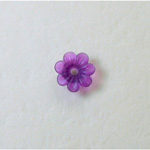 Plastic Flower with Center Hole - Round 10MM MATTE AMETHYST