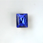 Glass Point Back Foiled Tin Table Cut (TTC) Stone - Cushion 10x8MM SAPPHIRE
