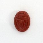 Gemstone Flat Back Carved Scarab 20x15MM RED JASPER