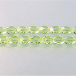 Czech Glass Fire Polish Bead - Oval 07x5MM JONQUIL