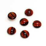 Glass Medium Dome Cabochon - Round 09MM TORTOISE