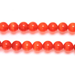 Fiber-Optic Synthetic Bead - Cat's Eye Smooth Round 06MM CAT'S EYE ORANGE