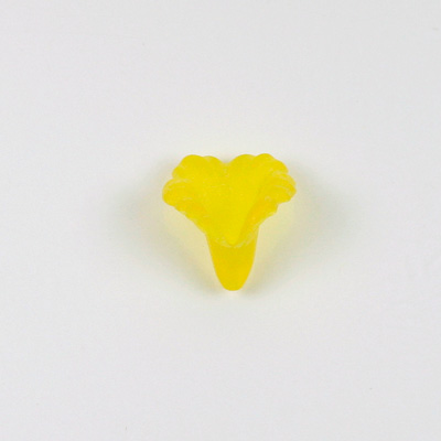 German Plastic Flower with Hole - Fluted Orchid 17x15MM MATTE LT TOPAZ